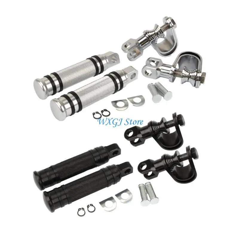 

37JE Anti Vibration Tribal Foot Pegs Aluminum Alloy Footpeg Clamps for Engine Guards