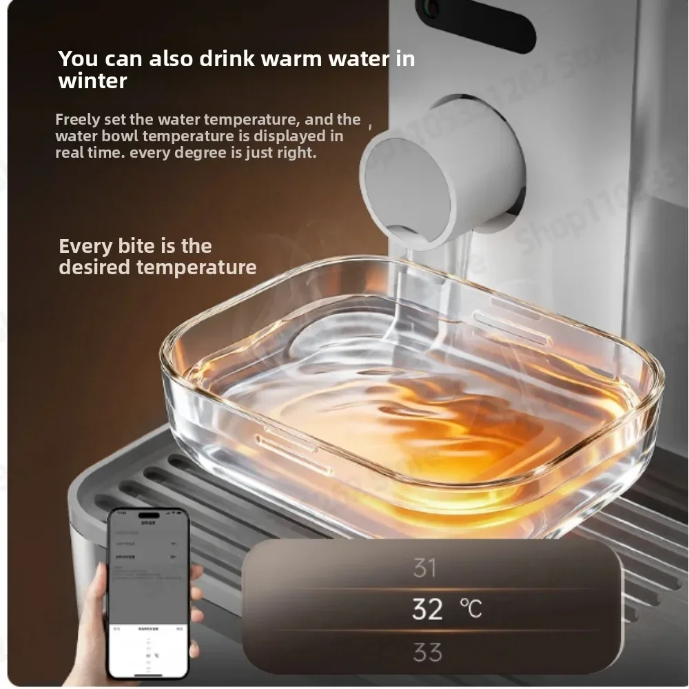 Automatic Pet Water Dispenser with Constant Temperature and Clean Dirty Water Separation for Cats Dogs