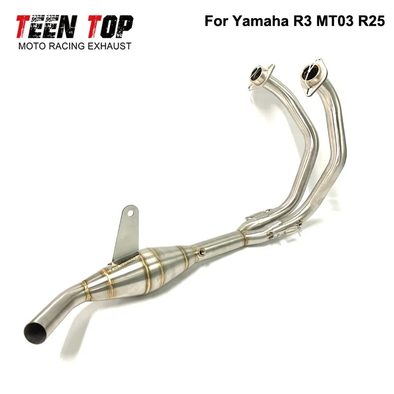 

For Yamaha R3 MT03 R25 Exhaust Header Stainless Steel Front Connect Pipe Slip On Motorcycle Exhaust Muffler 51mm Silencer Moto