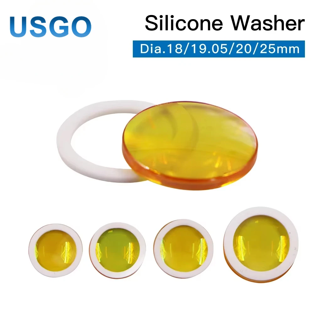 Silicone Washer Dia.18 19.05 20 25mm Material fluoroplastic gaskets for CO2 Laser Focusing Lens Mirrors