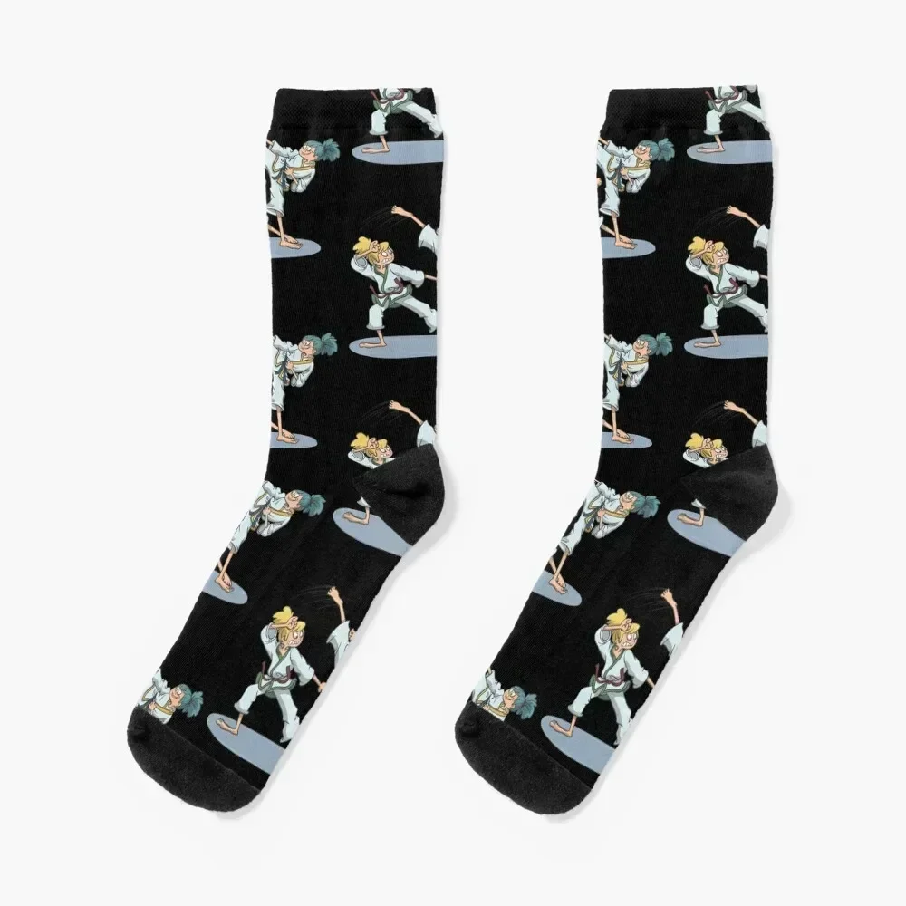 

Karate Kumite duel with kick Socks heated Christmas Stockings compression Men's Men Socks Women's