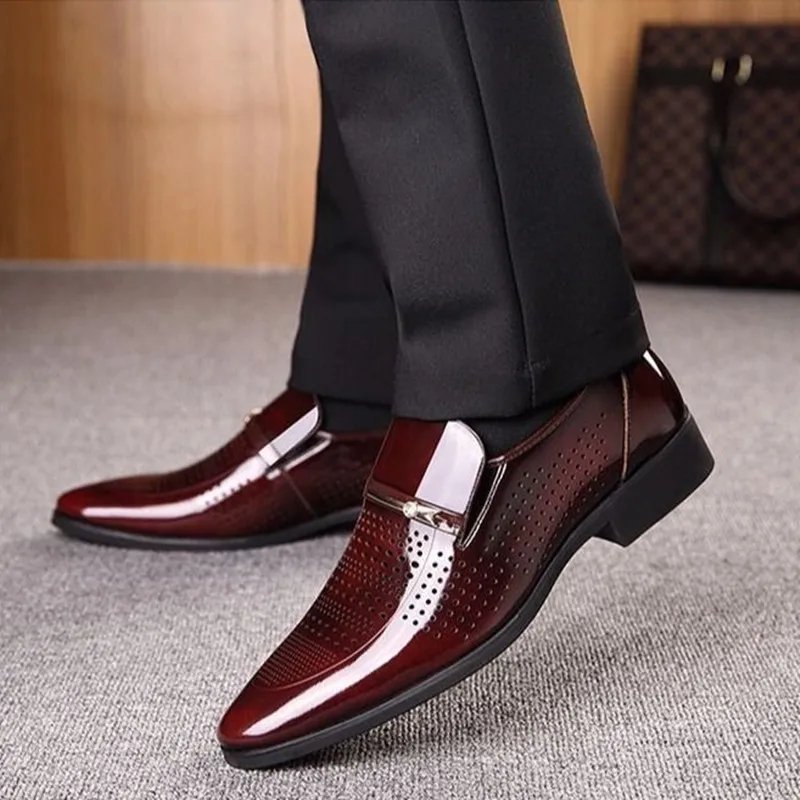 Slip Dress Office Shoes Men Classic Luxury Plus Size Dress Men Formal Shoes Italian Brand Loafers Mens Dress Shoes Erkek Ayakkab