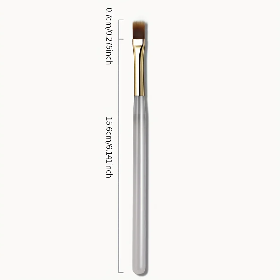 Set de 2 pinceles de cerdas suaves y anchas para uñas, diseño degradado, mango acrílico, aplicador de esmaltado 2