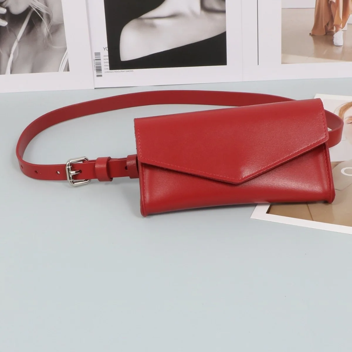 PU Leather Waist Bag Unisex Earphones Key Versatile and Thin Waist Packs Fashion Mobile Phone Bags for Women 2026 New