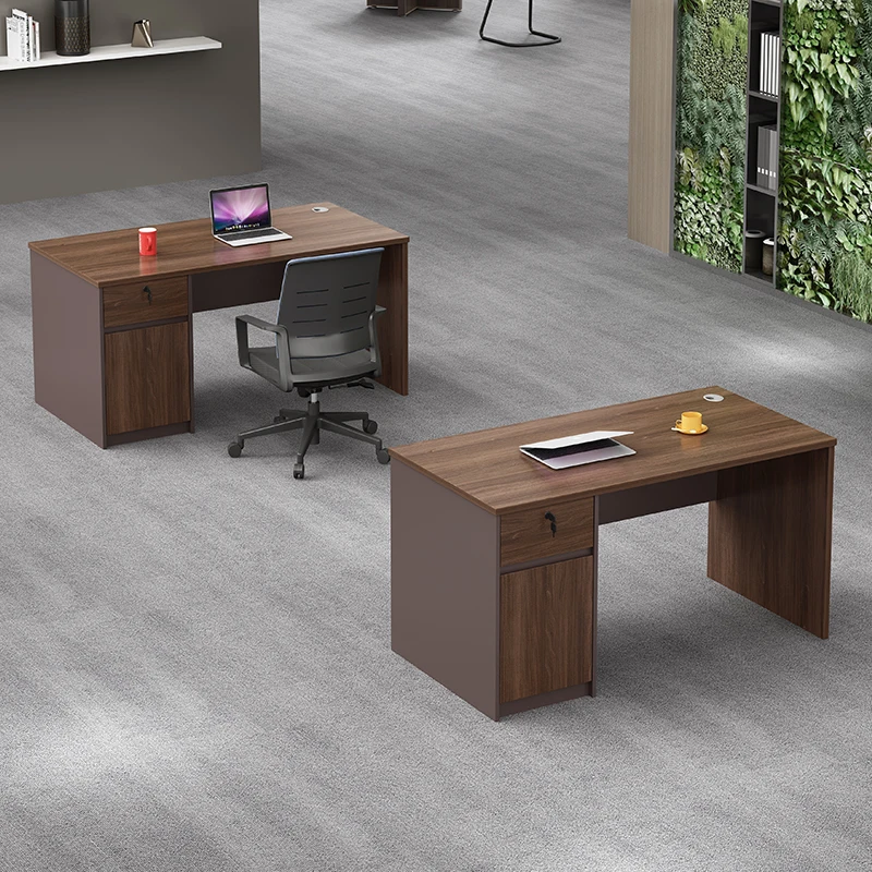 !@ Cheap Classic Modern Office Workstation Table Desk Wooden Computer Desk with Adjustable Drawer