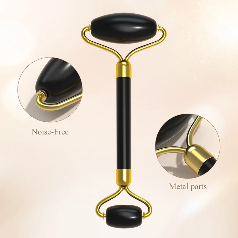 Rodillo de Jade Natural para masaje facial Gua Sha, masajeador facial de acupuntura, tablero Gua Sha, punto de acupuntura, belleza para ojos, cuidado de la piel, masaje de SPA