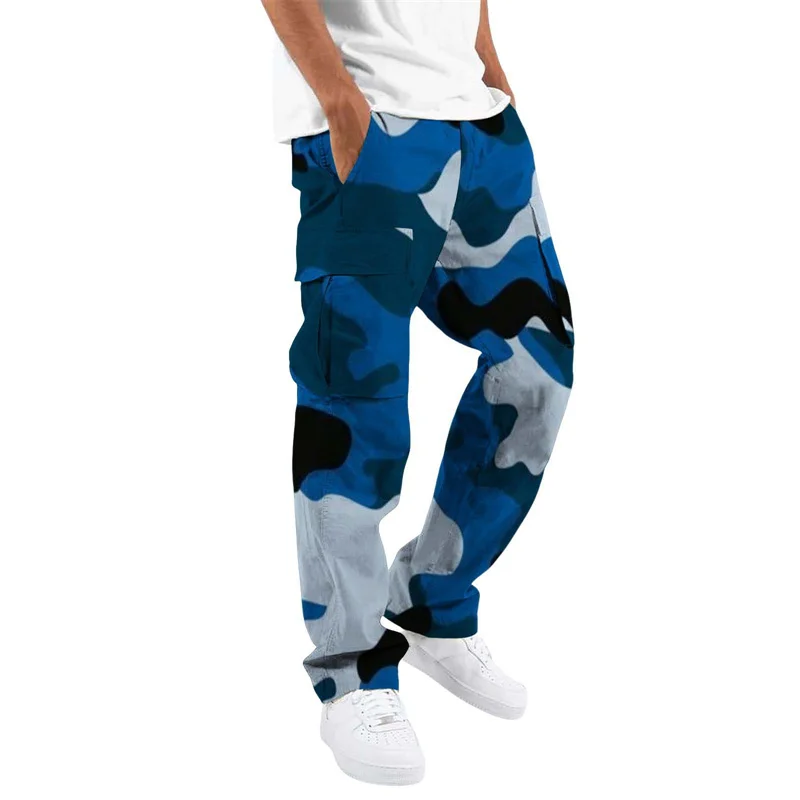 Frühling Herbst Herrenhosen Outdoor Jogger Tarnmuster Gerade Hosen Herren Schnelltrocknende Mehrtaschen-Cargohosen Herren Sweathosen – Detail 9