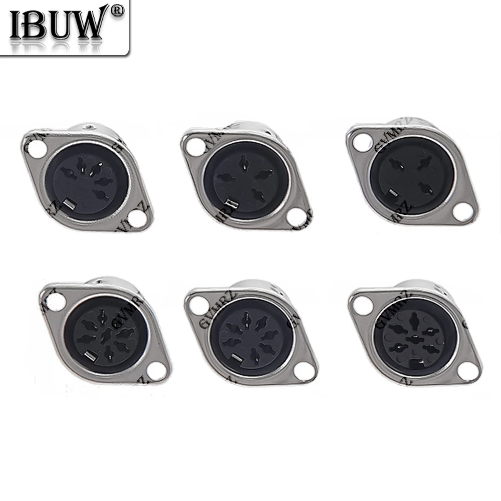 2PCS/lot 3P 3PIN/4PIN/5PIN Panel Mount Male Female Jack DIN Adapter MIDI Cable Connector 3/4/5/6/7/8PIN 4P 5P 6P