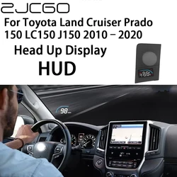 ZJCGO Auto HUD Car Projector Alarm Head Up Display Speedometer Windshield for Toyota Land Cruiser Prado 150 LC150 J150 2010~2020