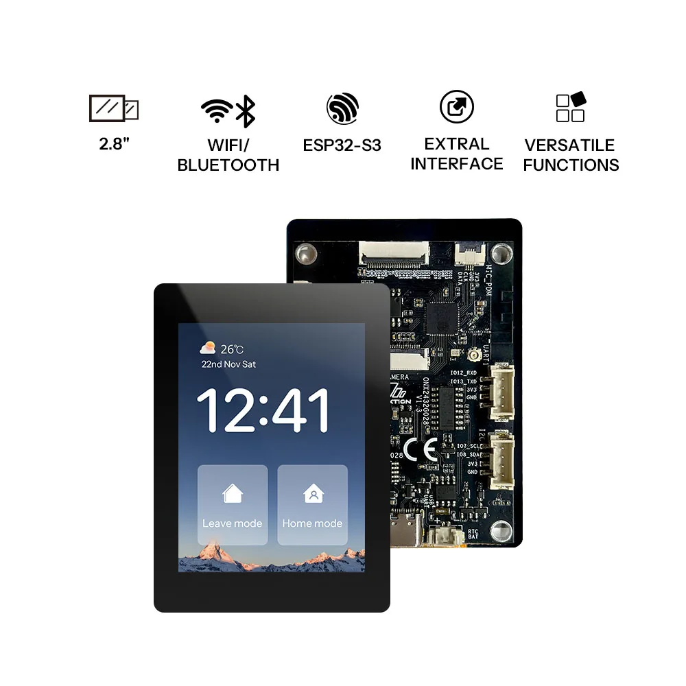 ONX2432G028-Open Nextion 2.8″ Genius Series ESP32-S3 LCD Module Screen Panel Touchscreen Development Board