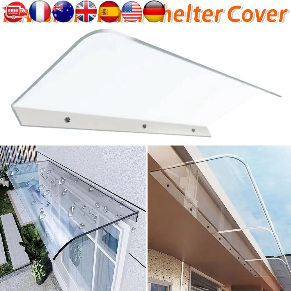 

Window Door Wall Awning Canopy UV Rain Protection Transparent Invisible Rain Shelter Cover for Front Door Porch Patio Roof New