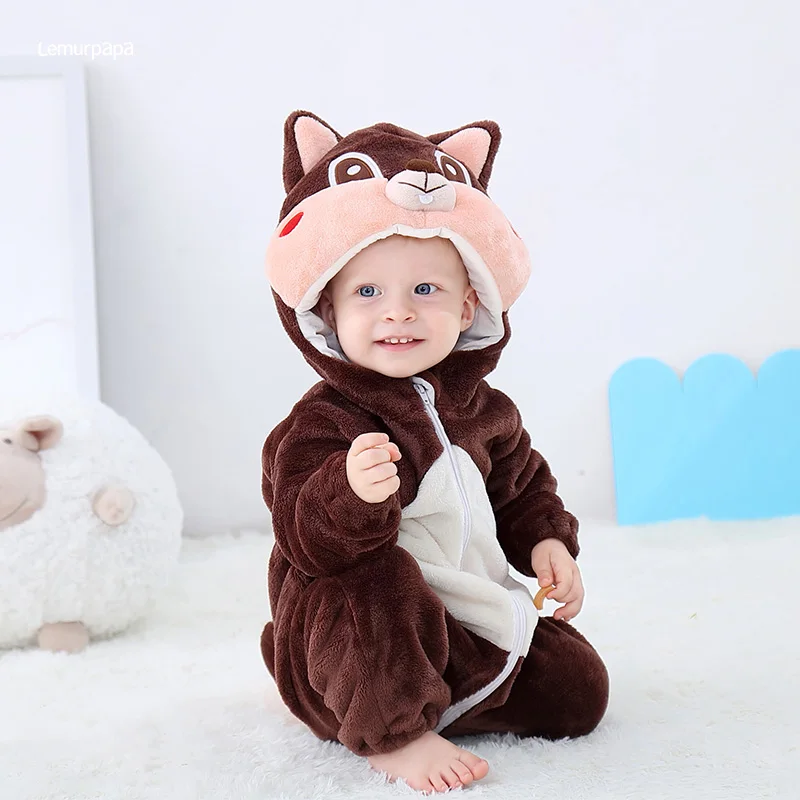 

Squirrel Romper Baby Boy Girls Pajama Toddlers Winter Outfit Halloween Animal Suit Onesie Festival Party Bebe Clothes Kigurumis