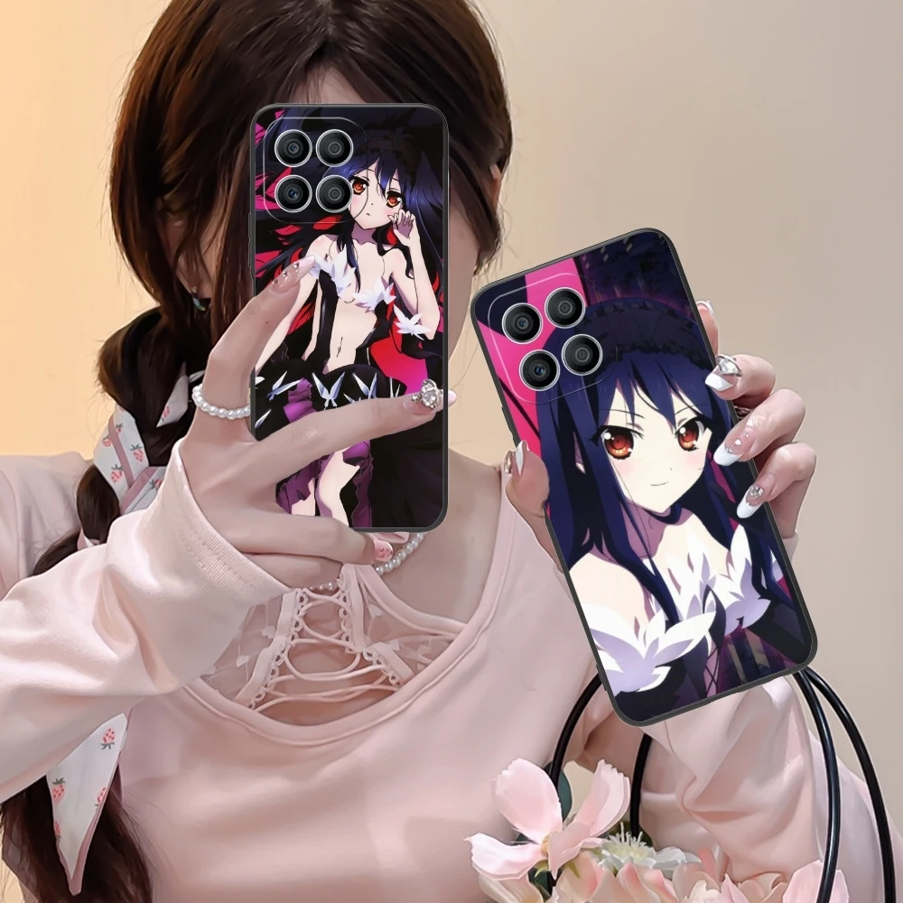 Accel World Kuroyukihime Mobile Cell Phone Case for Huawei Honor 90 80 70 60 50 30 20 10 9 8 7 Pro S SE Lite 5G Black Cover