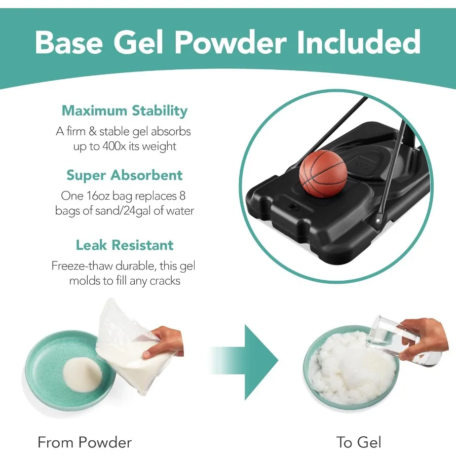 10ft Regulation Basketball Hoop 7.510ft Height Adjustable Outdoor Goal w Shock Absorbent Rim Base Gel 2 Wheels