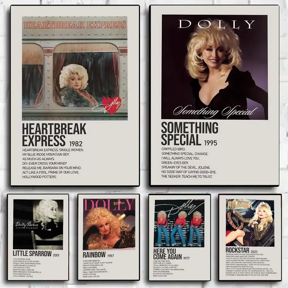 Country Music Singer D-Dolly P-Parton Painting Calligraphy Canvas Wall Art Prints for Living Room Bedroom Home Decor Gift
