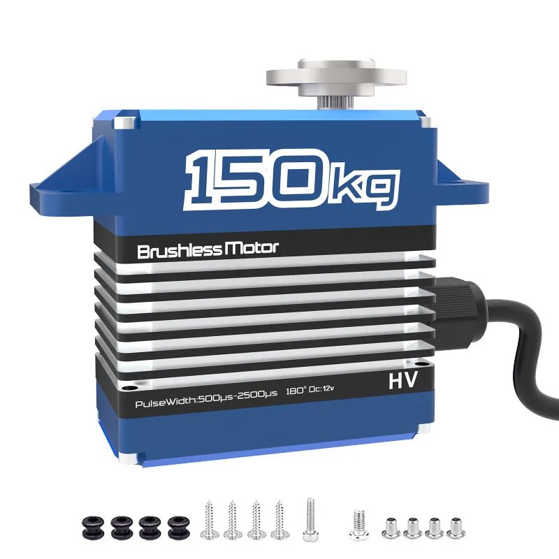 GX Servo 150kg Large Torque Metal Digital Servo 12V-16.8V HV CNC Brushless Motor for RC Car Fixed Wing Helicopter High Pressure