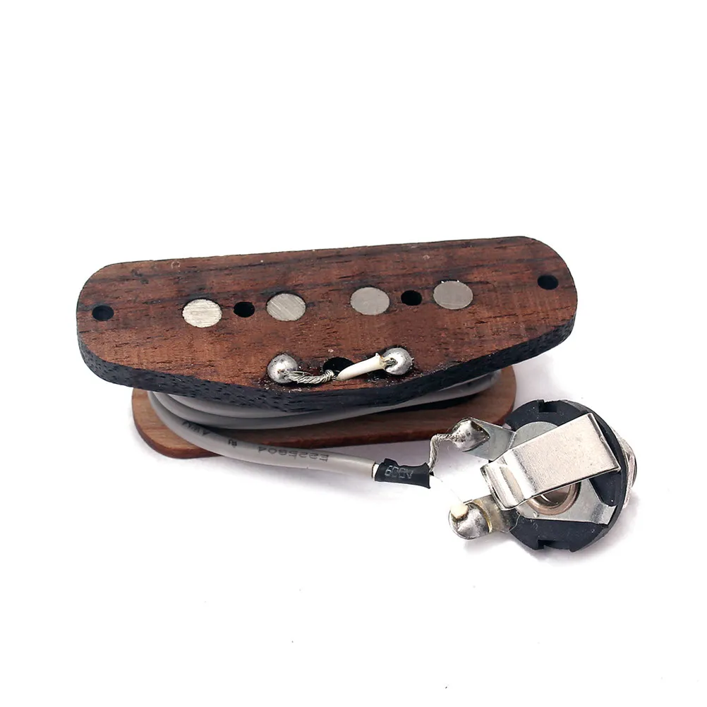 

Maple Wood 4 String Cigar Box Guitar Pickup Soundhole Replacement Wax Protected Coil Brown Gmb502 Instrument Part
