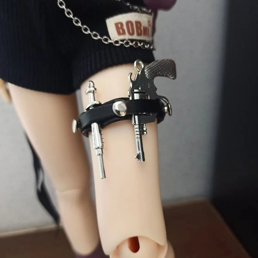 BJD Doll Leg Loop Leather Strap Accessories for 1/4 1/6 1/3 Size Cute Doll Punk Doll Leg Ring BJD Doll Accessories