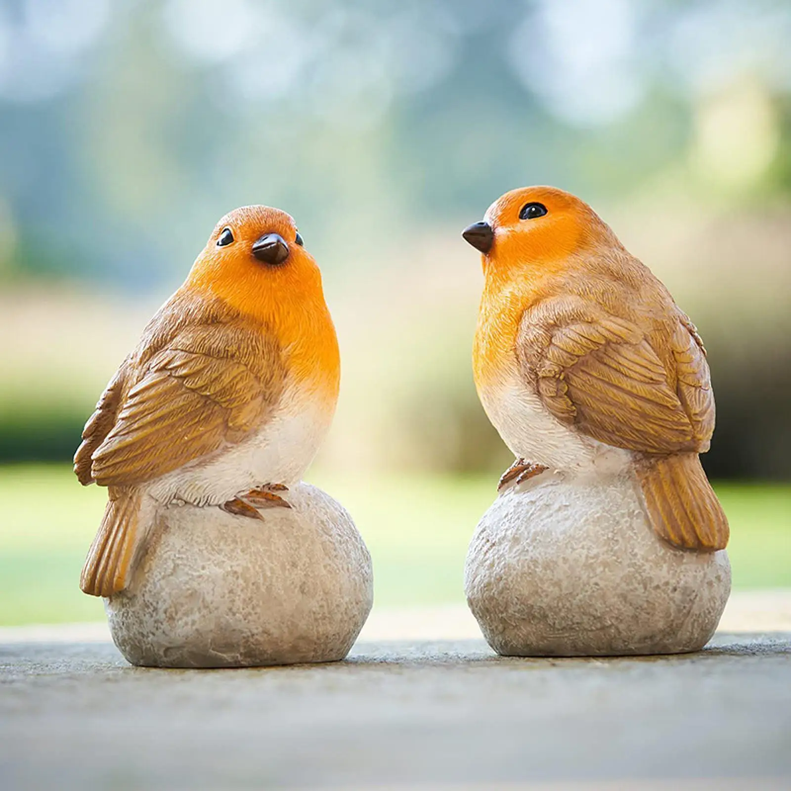 2 قطعة شخصية الطيور الراتنج ديكور المنزل محاكاة فريدة من نوعها في الهواء الطلق الطيور الحرفية حديقة الطيور تمثال للنبات رف المنزل حديقة خزانة الكتب #4