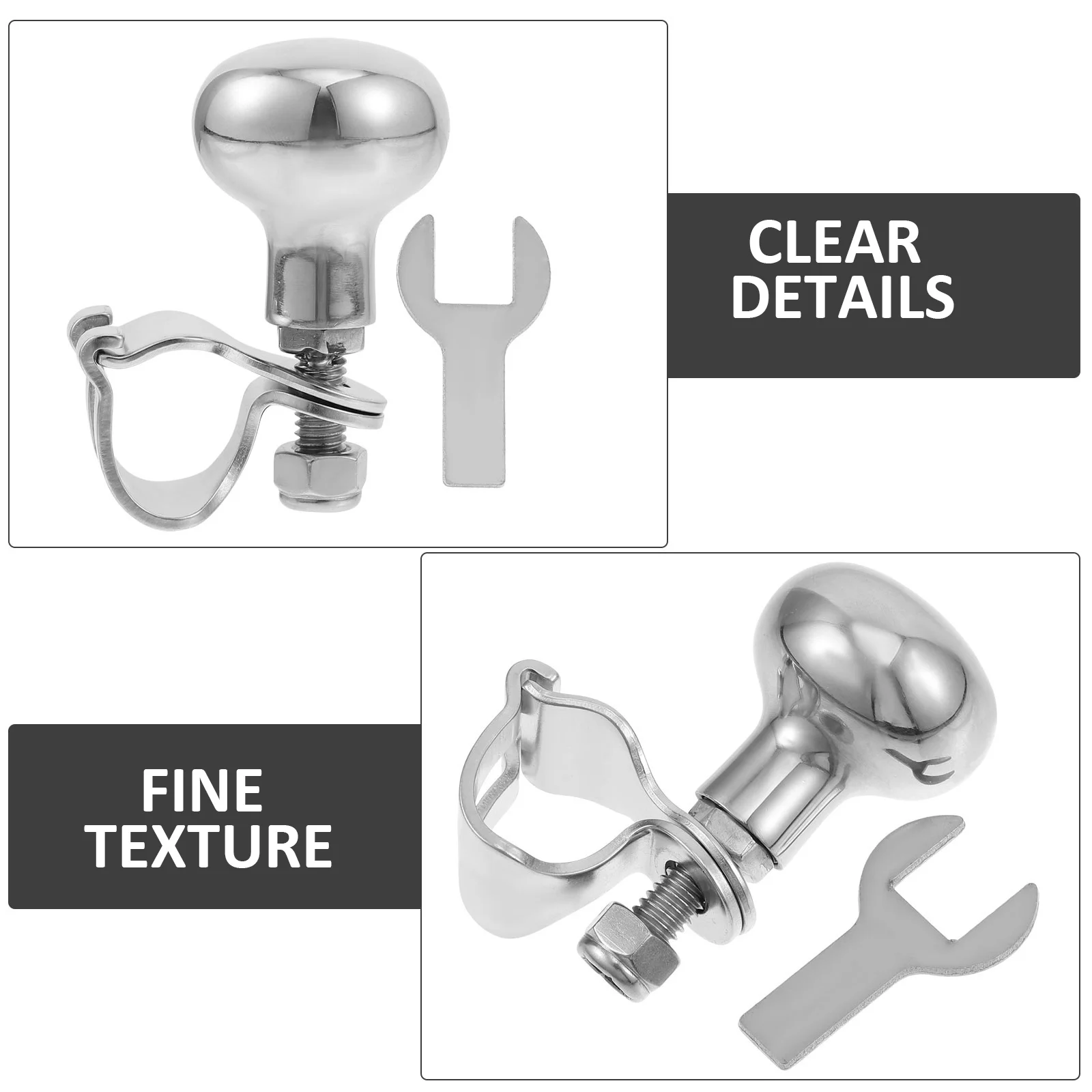 

Steering Wheel Assist Ball 316 Stainless Steel Booster Turning Helper for Yacht Boat Accessories Universal Design Practical Safe