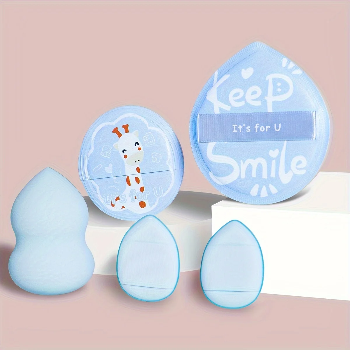 5 إسفنجات تجميلية لبودرة أساس الوجه الرطبة والجافة، منتفخة بودرة كونسيلر ناعمة، بيضة بودرة من جلد الغزال