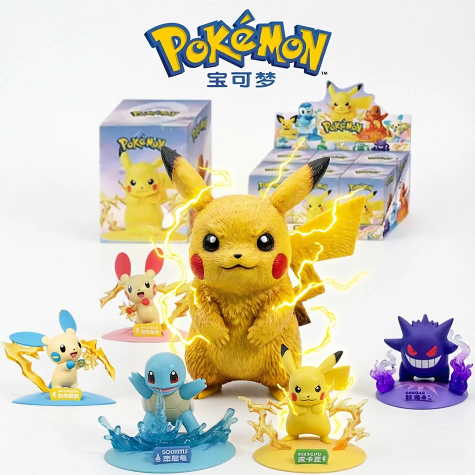 

12Patterns Pok É Mon Action Dolls Pikachu Blind Box Anime Models Desktop Decorations Pok É Mon Toys Children's Birthday Gifts