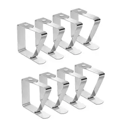 8Pcs Stainless Steel Tablecloth Tables Cover Clip Cloth Cover Clamp Map Table Holder Clip For Wedding Party Accessories