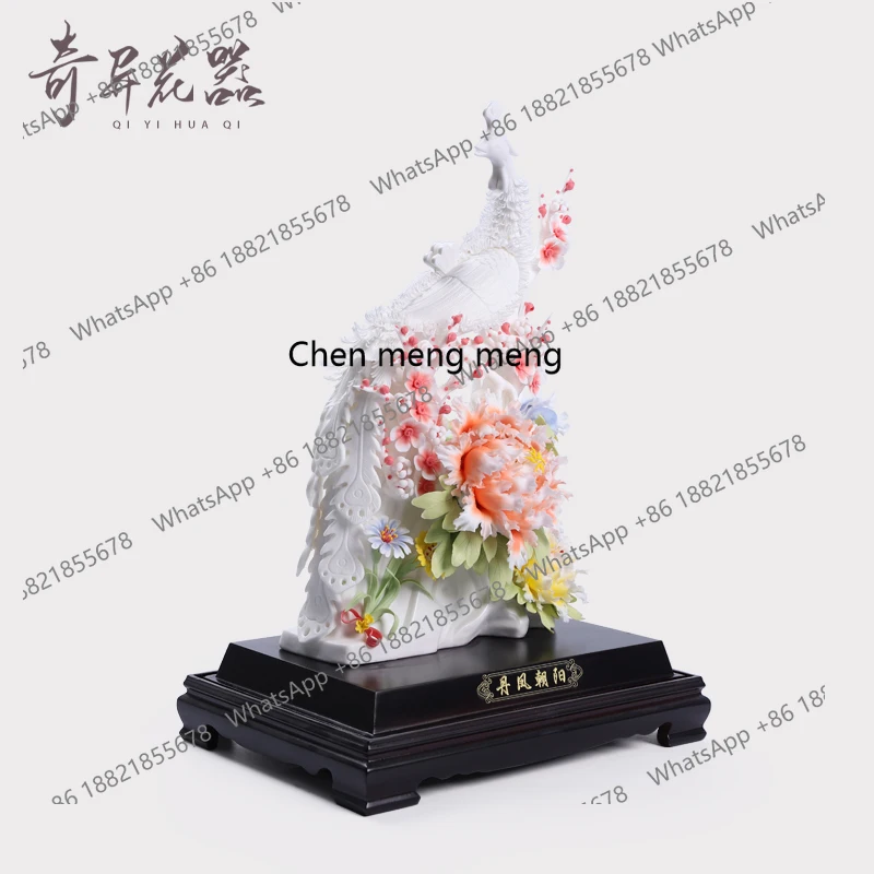 Pivoine porcelaine ameublement salon entrée société ouvrir maison en mouvement cadeaux artisanat ornements