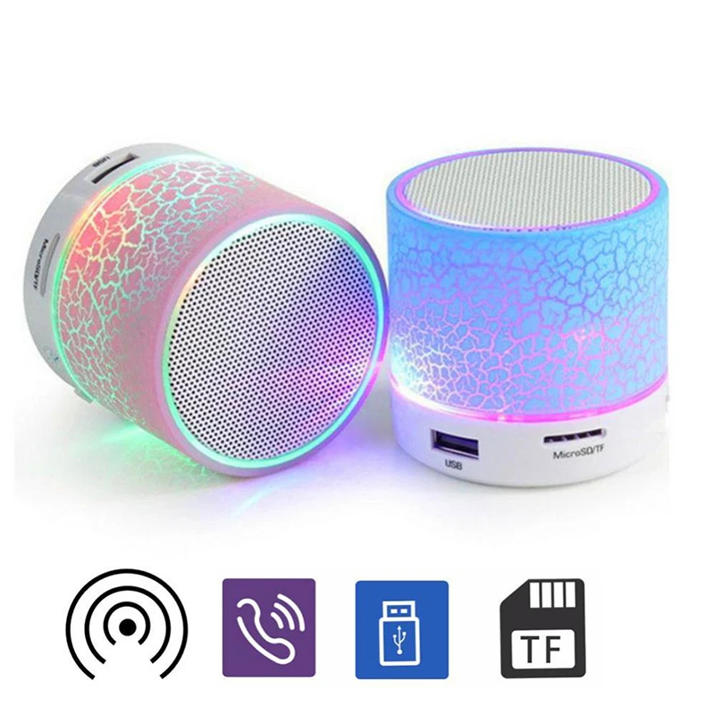 

Wireless Speaker Bluetooth-compatible Mini Speaker LED TF Card Outdoor Sound Box for All Smartphone Car 3D Stereo Music Surround