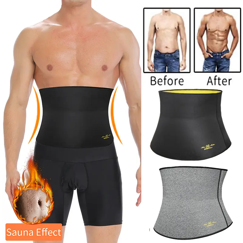 Waist Trainer Trimmer Sweat Belt Band for Men Lower Belly Fat Sauna Abs Shapers Slimming Workout Shapewear Girdle - Image 2