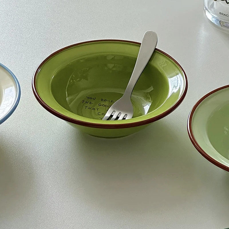 Colorful Insulated Breakfast Bowl Set Durable Yoghurt Oats Sugar Water Dinnerware Set Good Looking Cercle Design