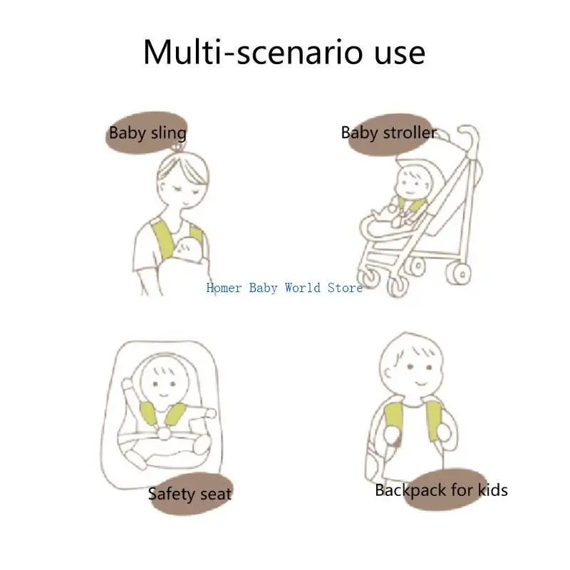 

B2QD Baby Car Neck Cover Car Belt Cover Pad Shoulder Strap Protectors, Belt Covers Cushion for Boys Girls