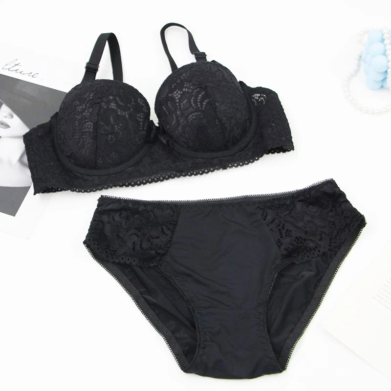 2025 nuevo sujetador con aros de punto Floral para mujer correas ajustables encaje Copa BC ropa interior Push Up minimizador lencería acolchada