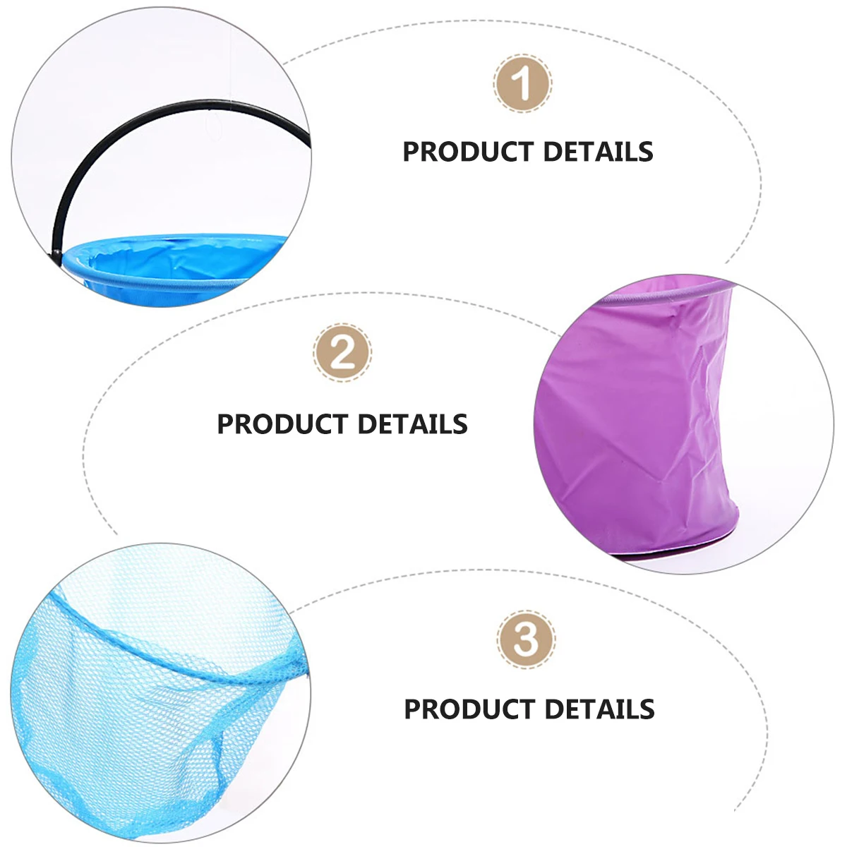 

3pcs Children Net Fishing Set Retractable Insect Nets for Kids Extendable Butterflies Stainless Steel Nylon Catching Outdoor
