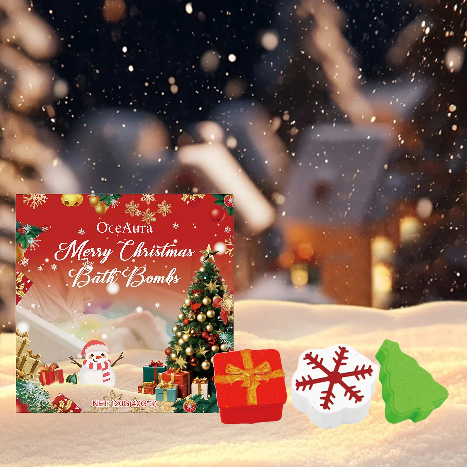 

Christmas Bath Balls Luxury Gift Set Aromatherapy Bubble Bath Fatigue Relief Hydrating Relax Exfoliating Handmade Bath Ball Gift