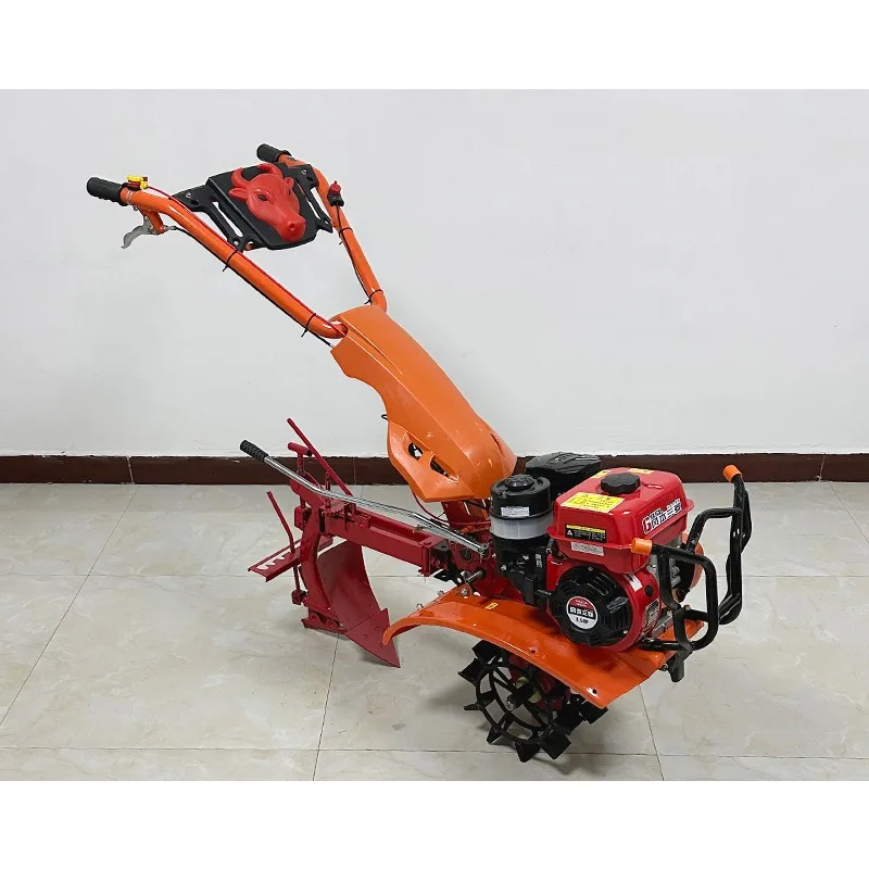 Small soil loosening ridging weeding and ditching micro tillage machine diesel gasoline multi function rotary tillage machine