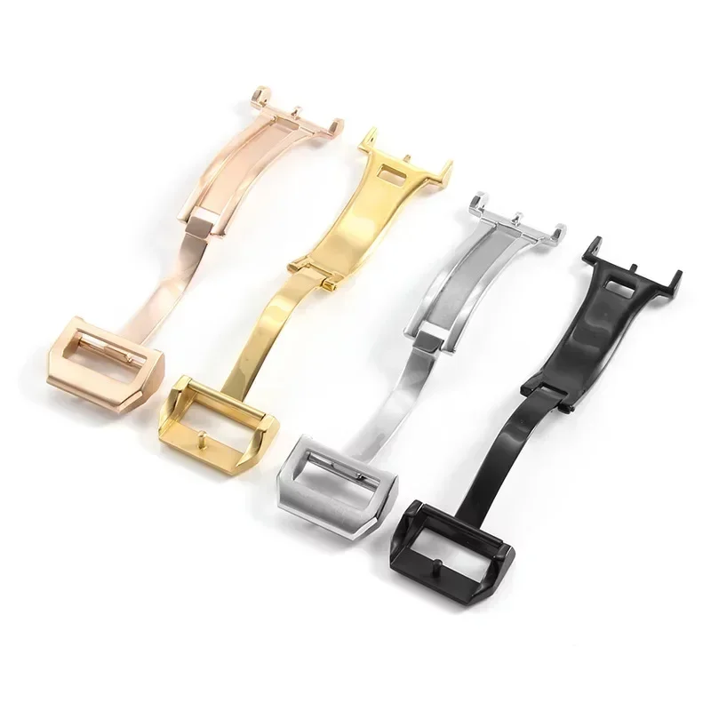 Watch Strap Steel Buckle Portugal Glossy Waterproof with Tool Folding Buckle for IWC Accessories Genuine Leather 18mm