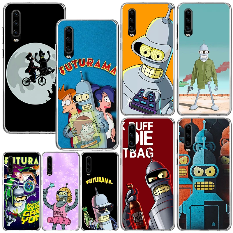 Cartoon F-Futuramas Phone Case For Huawei P30 P40 P20 P10 Lite Mate 20 10 Pro Y5 Y6 Y7 Y9S P Smart Z Fundas Back Cover