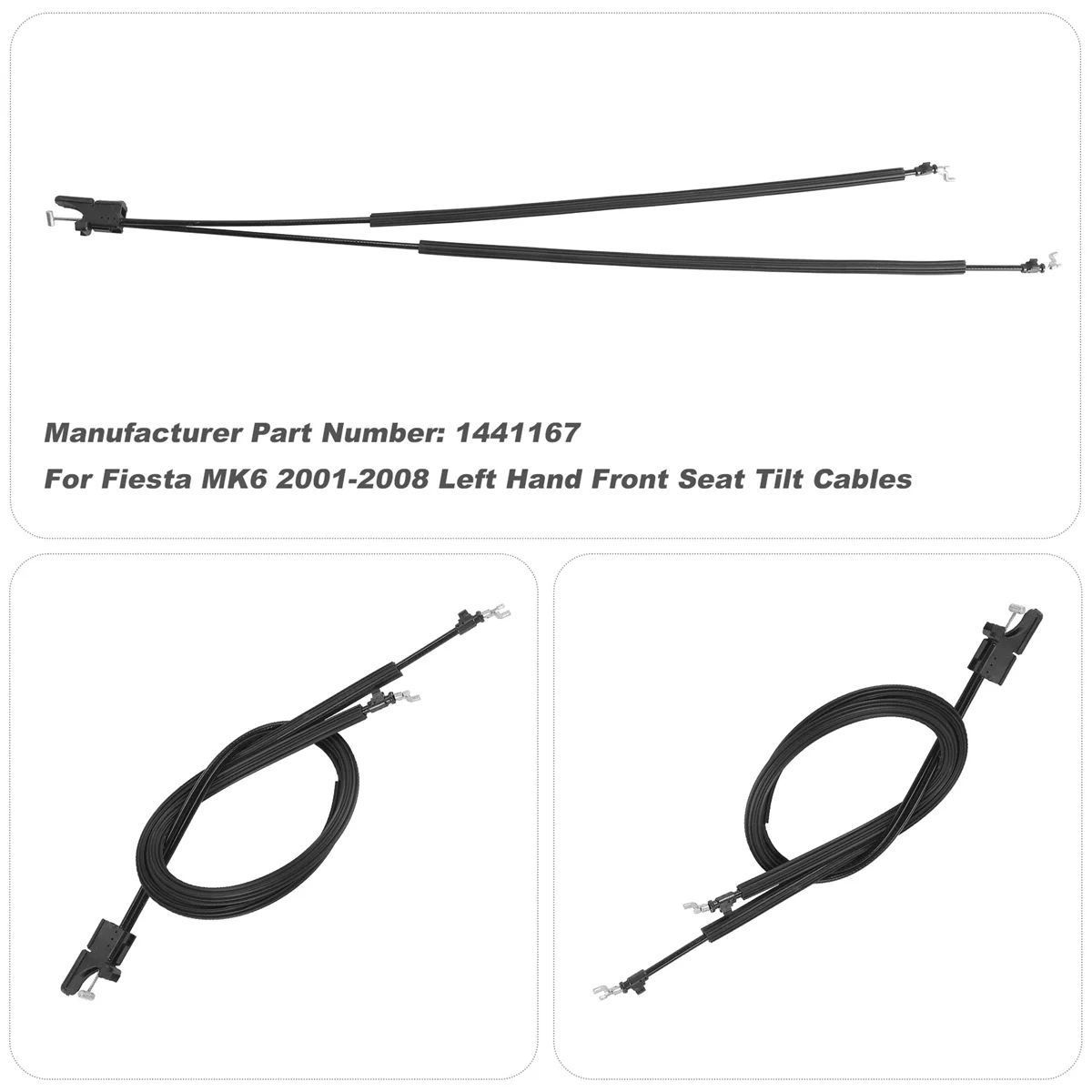 Left Hand Front Tilt Cables For Fiesta MK6 2001-2008 1441167