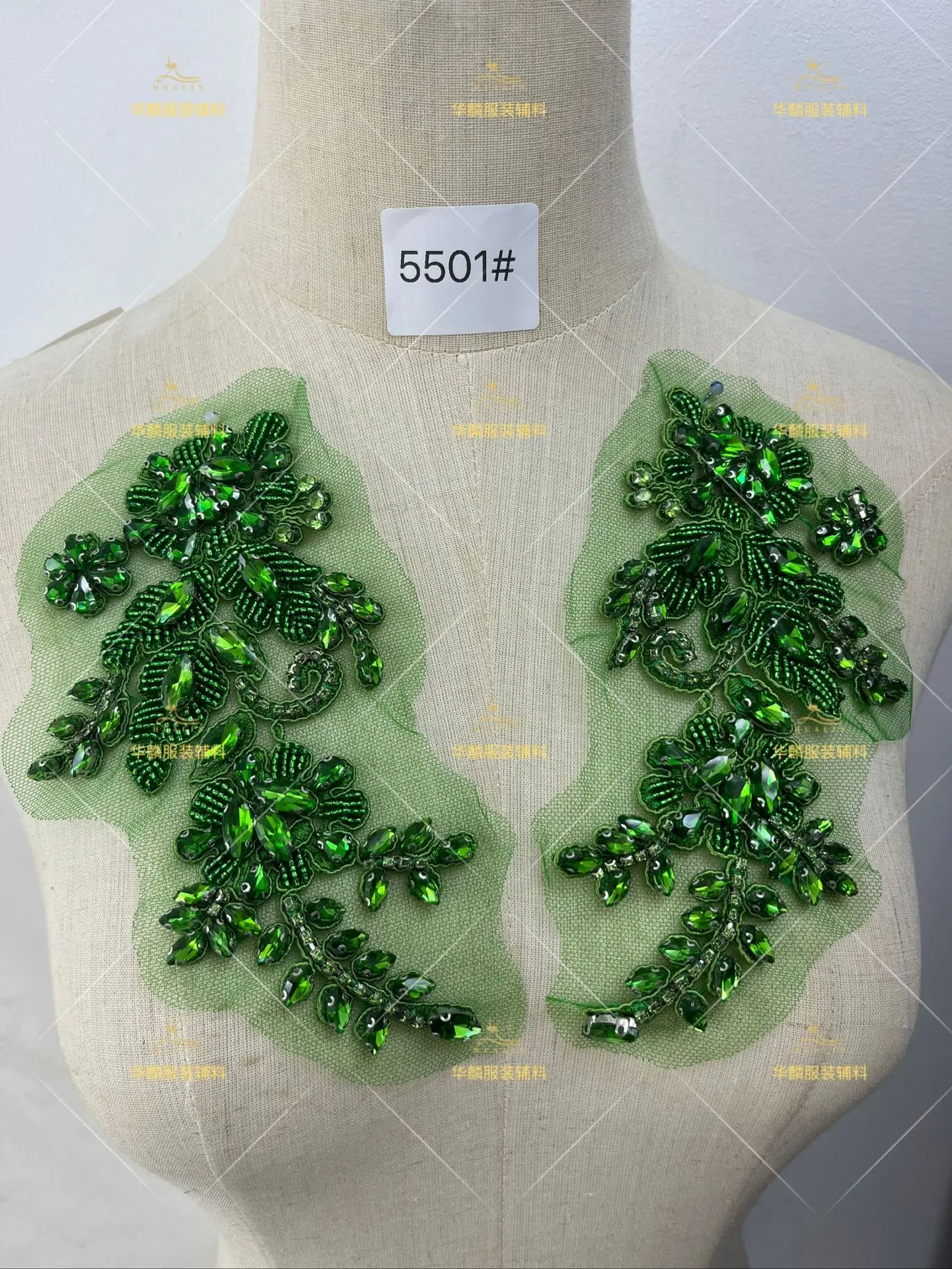 30 Colors Heavy-duty Embroidered Beaded Rhinestones Appliqued  Formal Wear DIY Clothing Accessories Dress Fabric Material