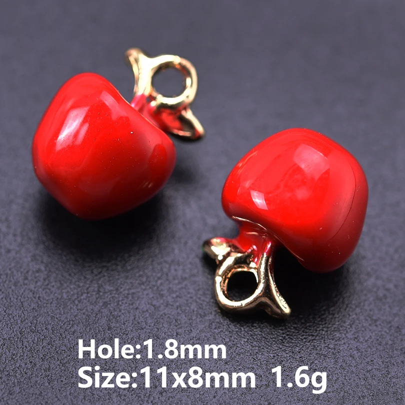 5pcs Cute Fruit Charm Pendants for DIY Jewellery Making
