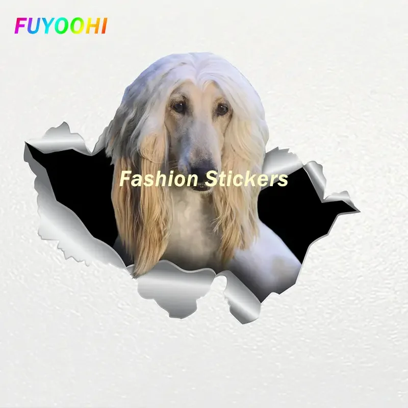 FUYOOHI Play Stickers Afghan Hound Dog Pet Animal Waterproof Vinyl Decal Car Accessories Decor Motorcycle Helmet Trunk