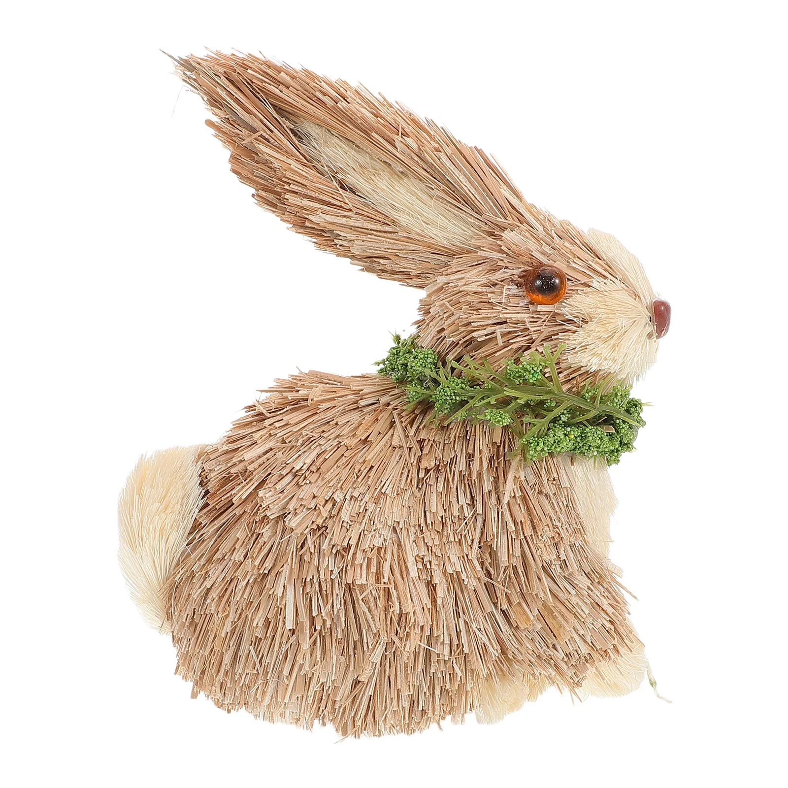 

Straw Bunny Decor H Farmhouse Table Decor crafted Farmhouse Rustic Bunnies Tabletop Adornment Safe Kids Collectibles Holiday
