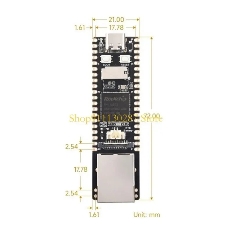 J1hc para luckfoxpico luckfoxpico placa desenvolvimento 128/256mb mipi gpio uart i2c usb rv1106 processadores