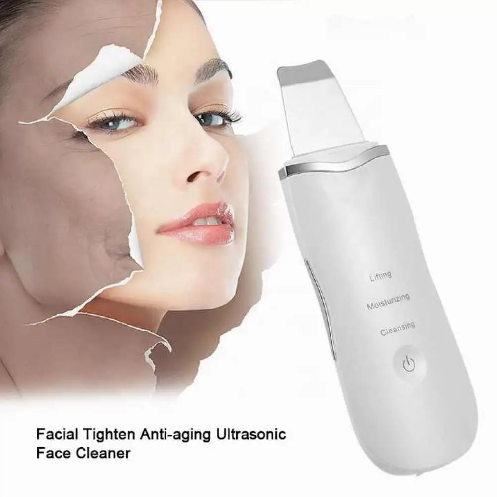 Ultrasonic Deep Skin Scrubber, Massageador Facial, Deep Vibrate Cleaner, Shovel Face Scrubber, Peeling Black Head Remover