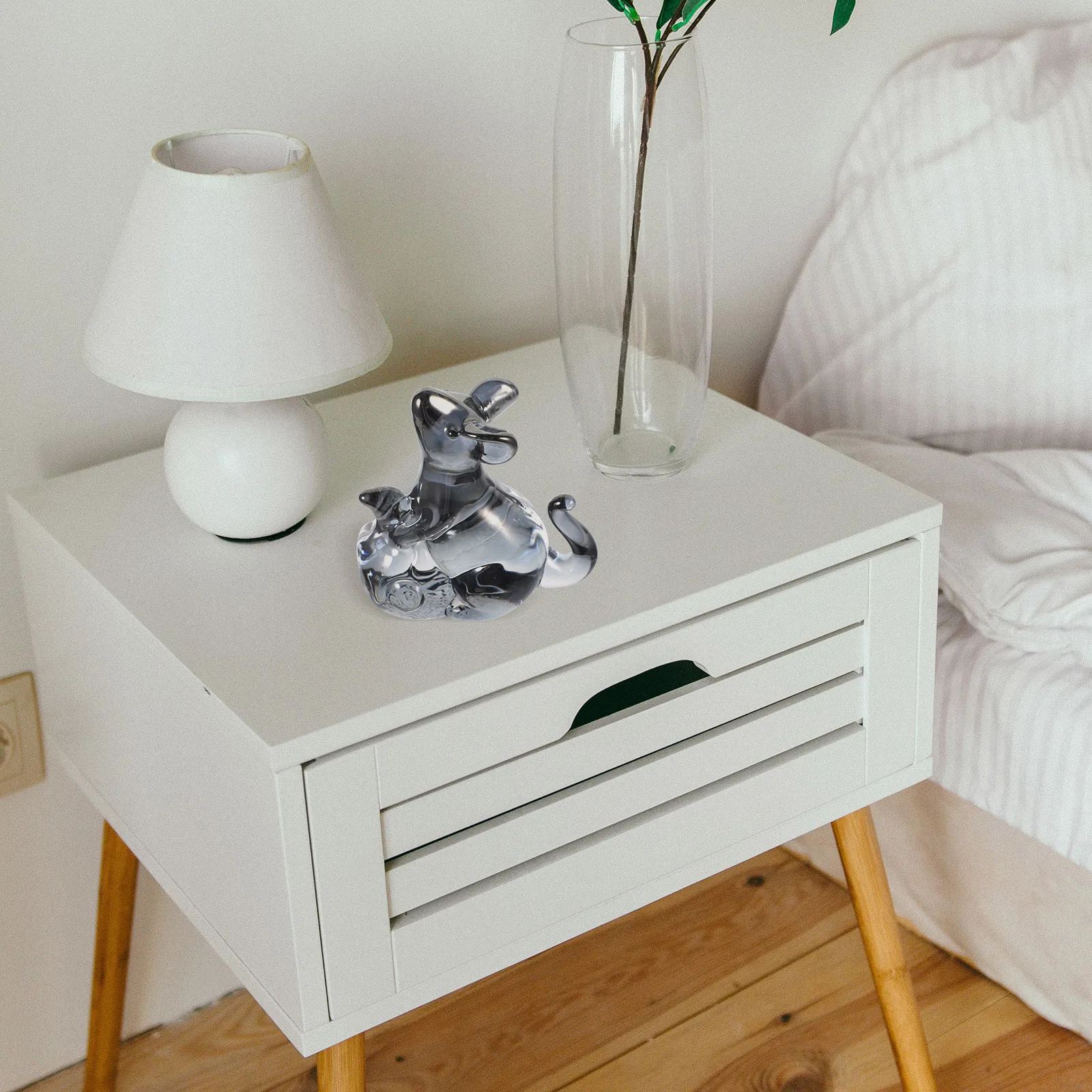 

Cute Crystal Mouse Decoration Lovely Animal Statue for Desk Shelf Table Home Garden Wedding Party Romantic Decorative Craft Gift