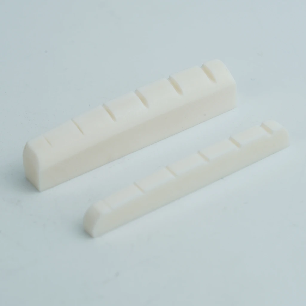 ARM 42/43mm Gitarren-Knochensattel - Weiße Vorgeschlitzte Knochensättel für 6-Saitige ST Strat Style E-Gitarren Ersatzteile Zubehör