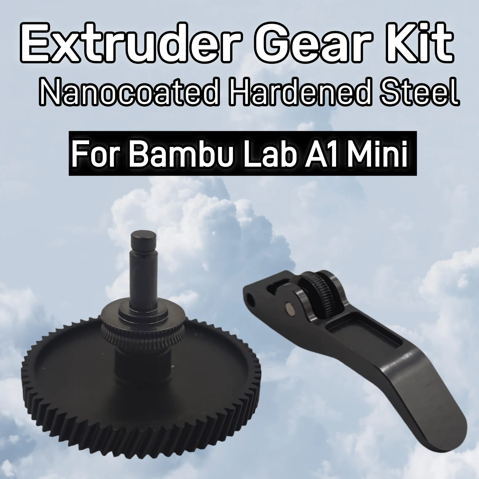 A1 Mini Extruder Gear Assembly CNC POM Nanocoated Hardened Steel for Bambu Lab A1 Mini Extrusion Head Gear 3D Printer Accessorie