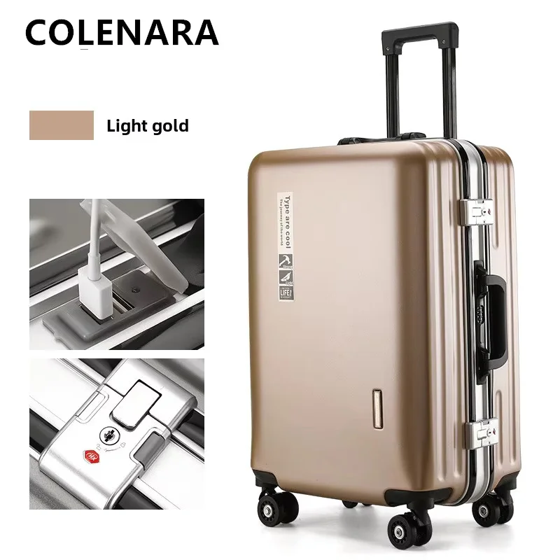 COLENARA ABS+PC Suitcase Strong and Durable Boarding Box 20