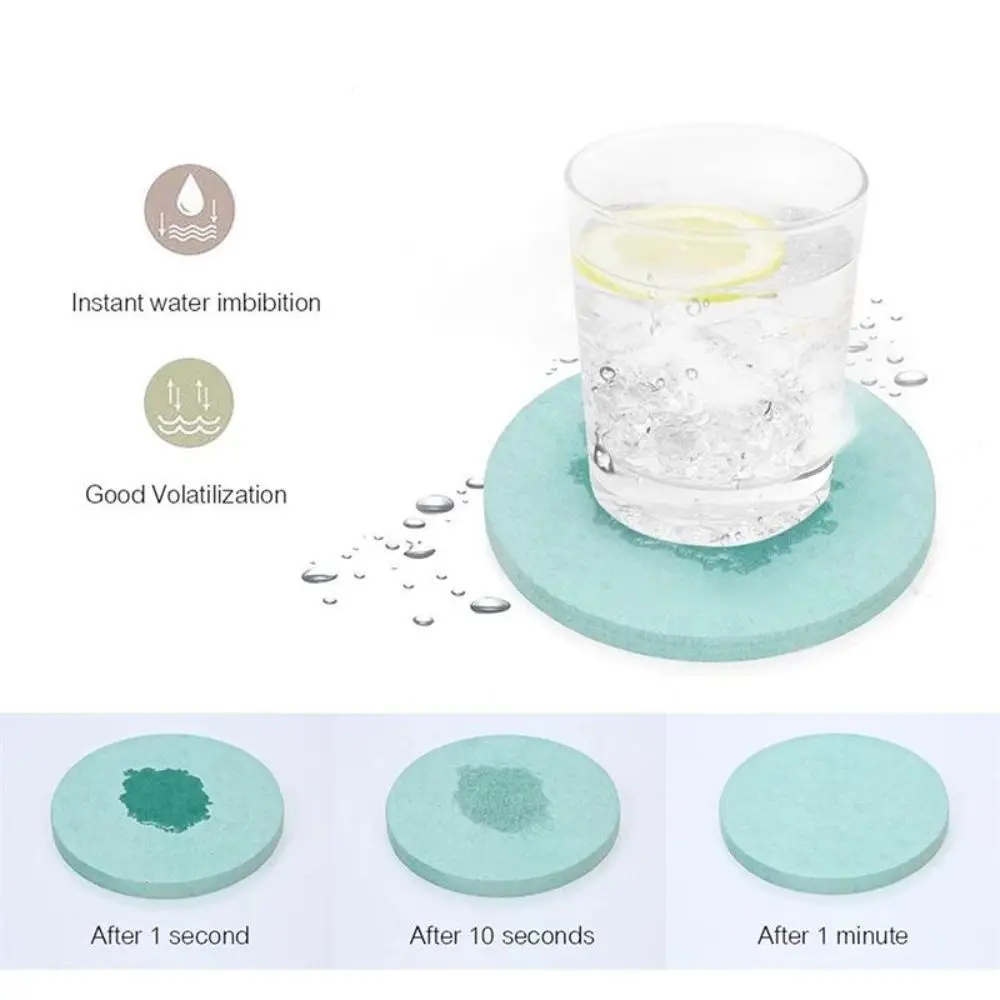 New Quick Drying Diatomite Coaster Non-slip Thickened Cup Mat Dampproof Heat Resistant Water Absorbent Coaster Home Decor